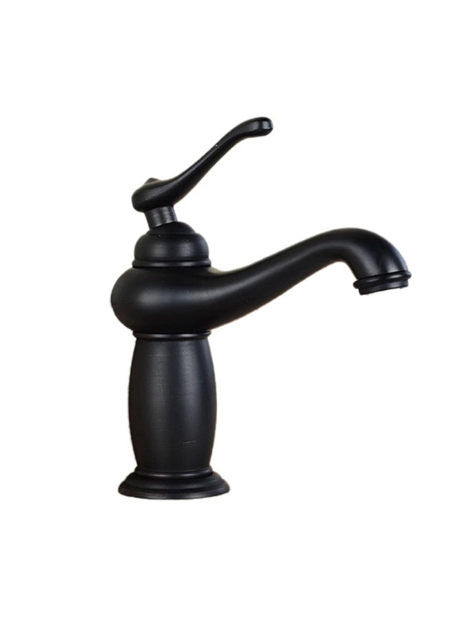 واي دي خلاط حوض حمام فاخر بتصميم عتيق، بمقبض ذراع واحد، مصنوع من النحاس الصلب، صنبور منحني عتيق للحوض، تصميم متين مقاوم للصدأ وموفر للمياه للمنازل الحديثة - Image 2